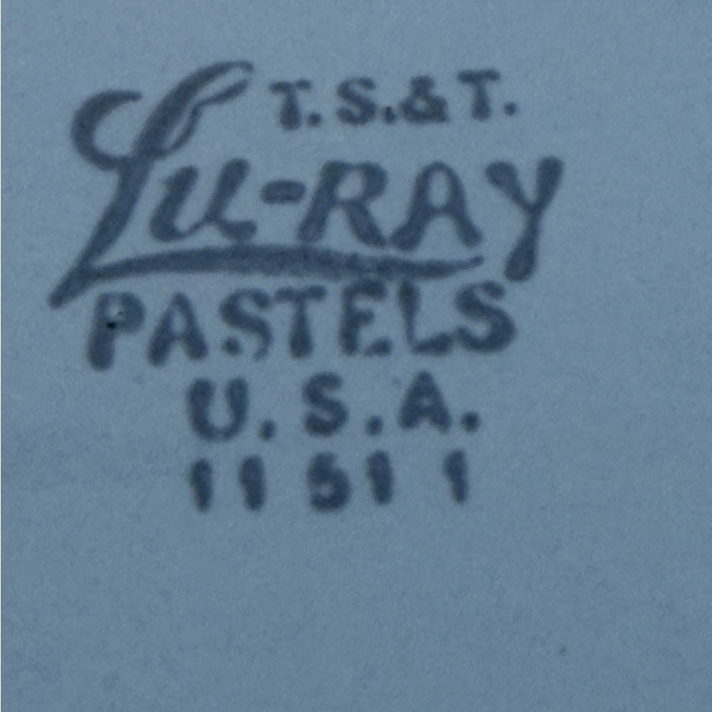 Lu-Ray TS&T Pastels 6 1/8" Coffee Cup Saucer USA Round Blue Green Pink Lot Of 4 - Picture 4 of 5